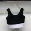 designer t shirt women sexy tanks knitted sleeveless top fashion triangle badge summer t shirts womens clothes