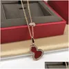 Pendant Necklaces Designer Jewelry Diamond Necklace Classic Titanium Steel Diamonds Bottle Gourd 18K Gold Plated Women Luck High Quali Otq79