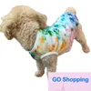 Dezelfde stijl internet beroemdheid tie-dyed hondenvest modemerk hondenkleding lente en zomer kleine hond huisdier kleden top quatily