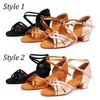 Enfants filles chaussures de danse latine salle de bal Tango Salsa Jazz pratique danse Performance chaussures talons bas 3.5/4.5 CM goutte 240116