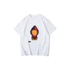 Hommes Designer T-shirt Mode Graphique T-shirts Summer Tide Marque Loisirs Dessin Animé Animation Chapeau De Requin Rouge Petit Singe Coton T-shirt À Manches Courtes