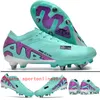 Send Bag Quality Soccer Boots Zoom Vapores 15 Elite SG Metal Spikes Knit ACC Football Cleats Men Mbappe CR7 Soft Ground Comfortable Trainers outdoor mens Soccer Shoes