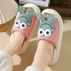 Slippers Tulx Women's Kawaii Cow Four Seasons Universal Indoorfamily Bedroom Linen Cotton Men Men and Linnen Shoes