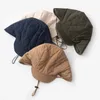 Berets Koreanische Retro Bomber Hüte Männer Und Frauen Casual Herbst Winter Outdoor Gehörschutz Spitze Up Warm Gepolsterte Fliegen Skifahren kappen