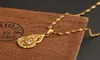 Dubai Real 18 k Giallo Fine G F oro Collana con ciondolo donna Gioielli Fortuna zucca festa di nozze Regali19219817609