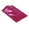 Prov Power Packaging Zipper Sealing Mylar Påsar Små återförslutningsbar livsmedelsförvaring Aluminiumfolie Pouches Retail 200pcs/Lot Pink Cosmetic LL