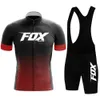 Fox teleyi ensemble de maillot de cyclisme à manches courtes pour hommes Anti-UV vélo ensemble de maillot de cyclisme vélo Pro équipe vêtements de cyclisme d'été