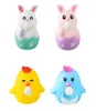 16 Estilo Squeeze Toys Squishy Duck Antiestrés Ball Squeeze Party Toy Favores Alivio del estrés Dinosaurio Bebé Soplando Burbujas Juguetes para niños 2275729