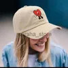 Ball Caps 2023 Embroidered Bad Bunny Baseball Cap Cotton Adjustable Soft Top Cute Red Cap Summer Women's Pointed Cap Truck Driver's Cap J240117