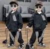 abiti firmati per bambini ragazzo Set di abbigliamento tuta Tilt cerniera giacca giacca a vento strisce pantalone cappotto per bambini