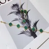 Collier trèfle à quatre feuilles Ensemble de bijoux de créateur Collier pendentif Bracelet boucles d'oreilles or et argent Nacre vert floral 20 couleurs en option