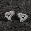 Boucles d'oreilles DRlove magnifique coeur Bling accessoires de mariage de mariée tempérament bijoux pour femmes amour cadeau fantaisie