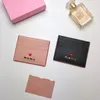 Porte-cartes de marque cœurs, sac à cartes pour filles, portefeuille Ultra fin rose, couverture douce pour femmes