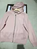 Womens Sweaters Winter loro Water Ripple Cashmere Pink White Gray Hooded Cardigans piana