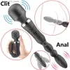 Outros itens de beleza de saúde Magic Massager AV Wand Backyard Vibradores para mulheres Homens Masturbador Anal Plug Dildo Vagina Clitoral Stimulator Toy Q240117