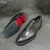 Dress Shoes Exotic Genuine Crocodile Skin Men Business Authentic Alligator Leather Goodyear Handmade Male Lace-up Brogue Oxfords