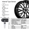 Novo android navegação tpms com 4 sensores sistema de alarme usb android carro tpms transmissão sem fio sistema monitoramento pressão dos pneus