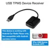 Novo android navegação tpms com 4 sensores sistema de alarme usb android carro tpms transmissão sem fio sistema monitoramento pressão dos pneus