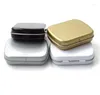 Gift Wrap 100pcs 60 47 15mm Mini Tin Box Metal Storage Jewelry Case Candy Packaging Container Black White Silver