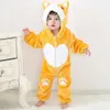 Pigiama Kigurumi per bambini Flanella Cute Baby Pagliaccetto Unicorno Panda Dinosauro Tute intere per bambini Costumi Inverno Ragazzi Ragazze Jumpusit 240116