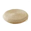 Pillow 40cm Natural Straw Round Pouf Tatami Weave Handmade Floor Japanese Style With Silk Wadding