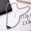 Męskie odwrócone trójkąt wisiork Naszyjniki Kolczyki projektant biżuterii luksusowy moda dla kobiety marki biżuterii