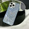 Capa de telefone borboleta com design de metal para iphone 14 11 12 13 15 pro max plus chapeamento capa protetora 200 peças