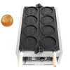 Commercial Electric Waffle 4pcs Coin Cheese Mini Mold Baking Machine Form Chicken Gold Bread Maker 240116