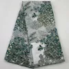 Ultimo Argento Bianco Africano Tessuto di Pizzo Jacquard Merletto Francese Ricamato Nigeriano Tessuto di Pizzo Broccato Per Il Vestito Da Partito S8012 240116