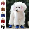 Odzież dla psów 4PC/zestaw zimowych butów dla małych psów Buty Skarpetki ciepłe polar Puppy Waterproof Snow Chihuahua Yorkie Teddy