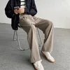 Pantaloni da abito neri kaki da uomo Moda sociale Abito da uomo coreano Pantaloni formali da ufficio dritti casual larghi M2XL 240117