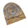 Berets Mandala Buddhismus Meditation Spirituelle Warme Strickmütze Mode Motorhaube Hut Herbst Winter Outdoor Beanies Hüte Für Männer Frauen Erwachsene