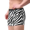 Cuecas boxer shorts calcinha zebra pele padrão colorido animal macio roupa interior masculino engraçado S-XXL