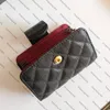 Para çantası mini cüzdan anahtar torbası kısa cüzdan orijinal kutu ile küçük çanta