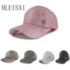 Kobiet Letni litera wentylacja Sunshade Baseball Cap for Girl Regulowane cekiny Caps Lady Beauty Casual Gorro Hip Hop 240116