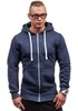 Alta qualidade sudaderas personalizado casual esportes simples zip up em branco moletom com capuz de algodão correndo velo ginásio zíper masculino hoodie 240117