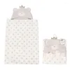 Cobertores Nascido Bebê Cobertor Dos Desenhos Animados Urso Com Capuz 75 100cm Crianças Dormindo 2 Camadas Soft Infantil Swaddle Wrap