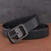 Belts High Quality White Men Pin Buckle Designer Classic Waist Strap Luxury Grain Leather Jeans Ceinture Homme