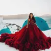 2020 Royal Burgundy deferiqued ball vontrice Quinceanera Dresses Halter Neck Sweet 16 Dress Orge Solial Party Prom Volice 254p