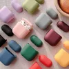 Casos de telefone celular para AirPods 1 2 Boite Matte Arenito Bonito Doce Cor Fone de Ouvido Capa Air Pods Proteção Luxo Hard PC Acessórios YQ240117