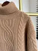 Damessweaters herfst en winter loro schildpadkraag kasjmier bruine truien piana