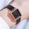 Montre à quartz étanche pour femme, vintage, carré, Premium, grand cadran, ceinture