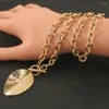 Naszyjniki wiszące 50 cm Długie łańcuch Naszyjnik modny style liści biżuteria ze stali nierdzewnej dla kobiety złoty kolor NRYZA035