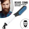 Plancha de pelo para Barba para hombre, cepillo de calentamiento rápido, herramientas de estilismo profesional, peine alisador multifuncional 240116