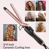 Kipozi Professional Hair Curling Iron Electric Professional Ceramic Hair Curler LEDカーリングアイアンローラーカールワンドウェーバーファッション240117