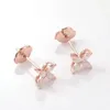 Brincos de garanhão 18k rosa ouro marquise corte moissanite para mulheres d cor vvs1 laboratório diamante flor passagem com presente gra