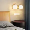 Lampes murales Lampe moderne Applique Blanc LED Luminaires pour éclairage domestique Chambre Salon Salle de bain Miroir Cuivre