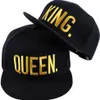 Bola Caps Kand Rainha 3D Bordado Chapéus de Beisebol Casais Snapback Caps Hip Hop Estilo Flat Bill Chapéus Tamanho Ajustável J240117