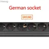 Stromkabelstecker 16A Deutscher Standard Buchse C14-Anschluss PDU-Steckdosenleiste Engineering-Netzwerkschrank 3-Wege-EU-Ausgangsbuchse Amperemeter Digitalanzeige YQ240117