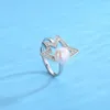 Tiff Ring Designer Mulheres Anéis de Qualidade Superior T Novo Corpo Inteiro S925 Anel de Pérola de Prata Elegante e com Diamantes e Artesanato Ajustável de Cinco Pontas